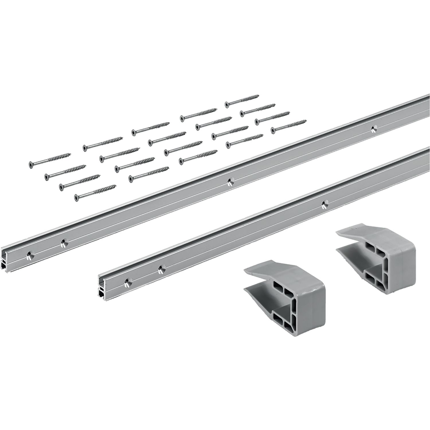 Hettich SlideLine M Profilset vorlaufend 2 Laufschienen Höhe 18 mm,Länge 4000 mm