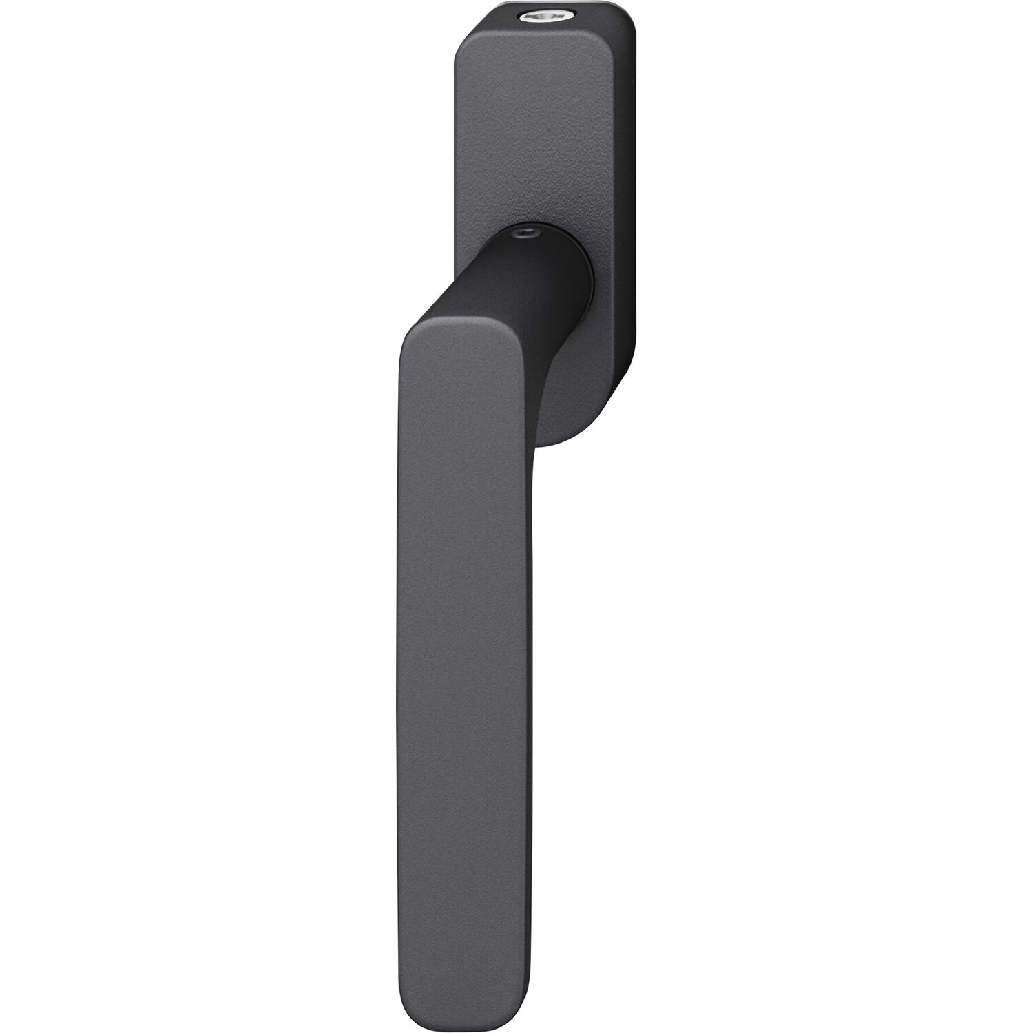 FSB Fenstergriff abschließbar ovale Rosette Aluminium schwarz matt