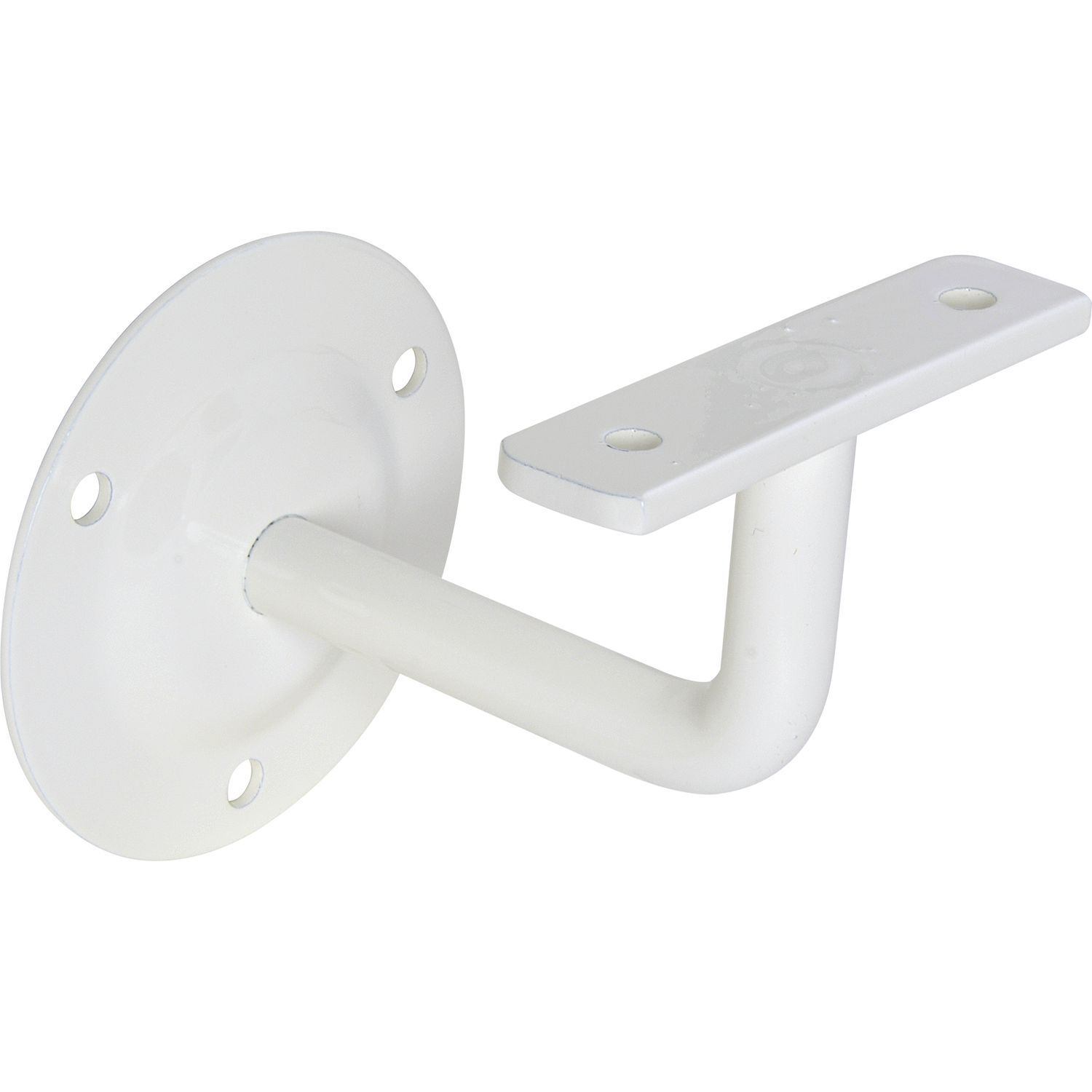 Schösswender SCHÖSSMETALL Handlaufträger rund, Wandabstand 80 mm, weiß beschichtet