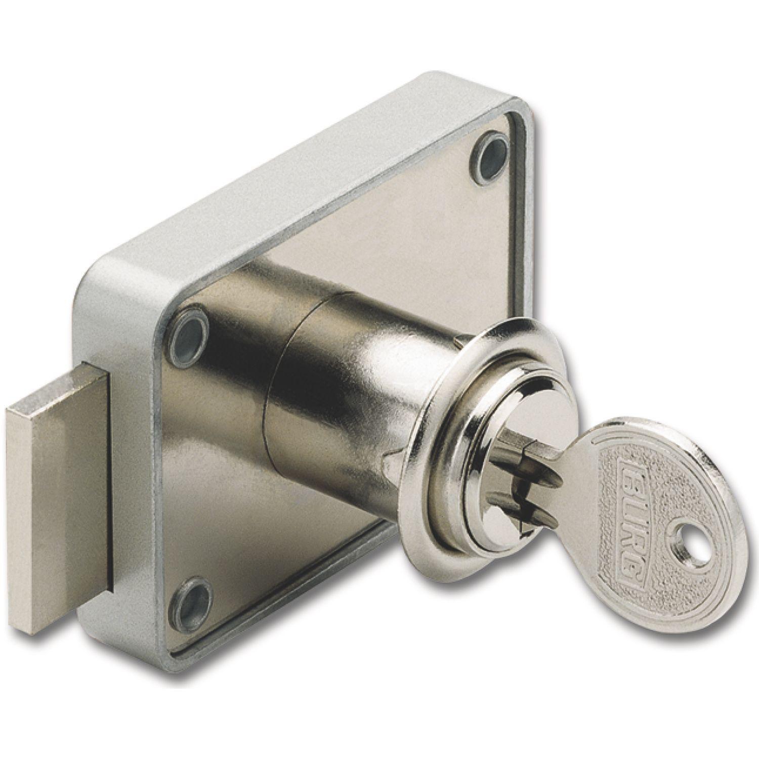 Burg Wächter MZ 83 Zyl.-Kastenschloss , Messing vernickelt