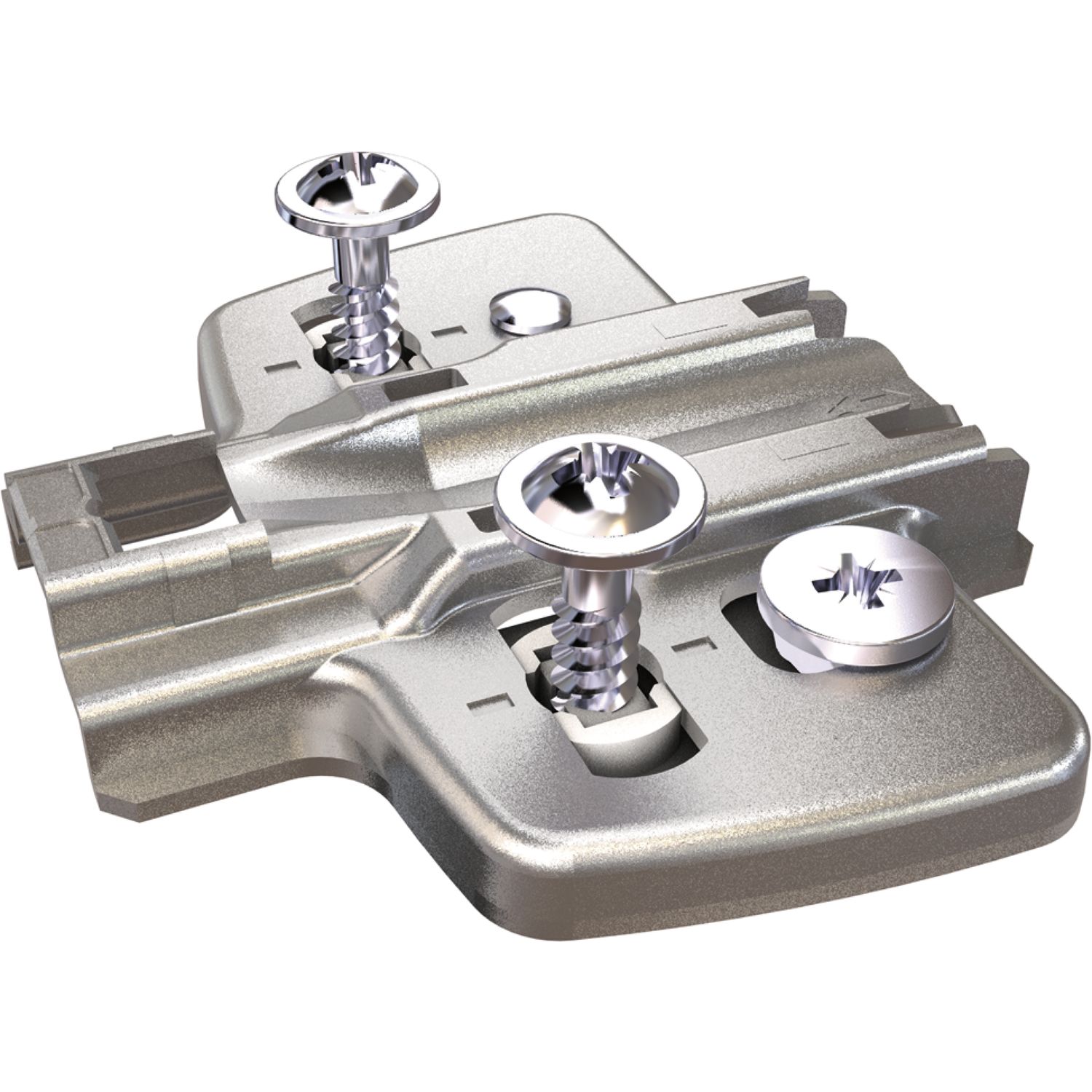Hettich Exzenter Kreuzmontageplatte, Spreizmuffe, Distanz 5 mm
