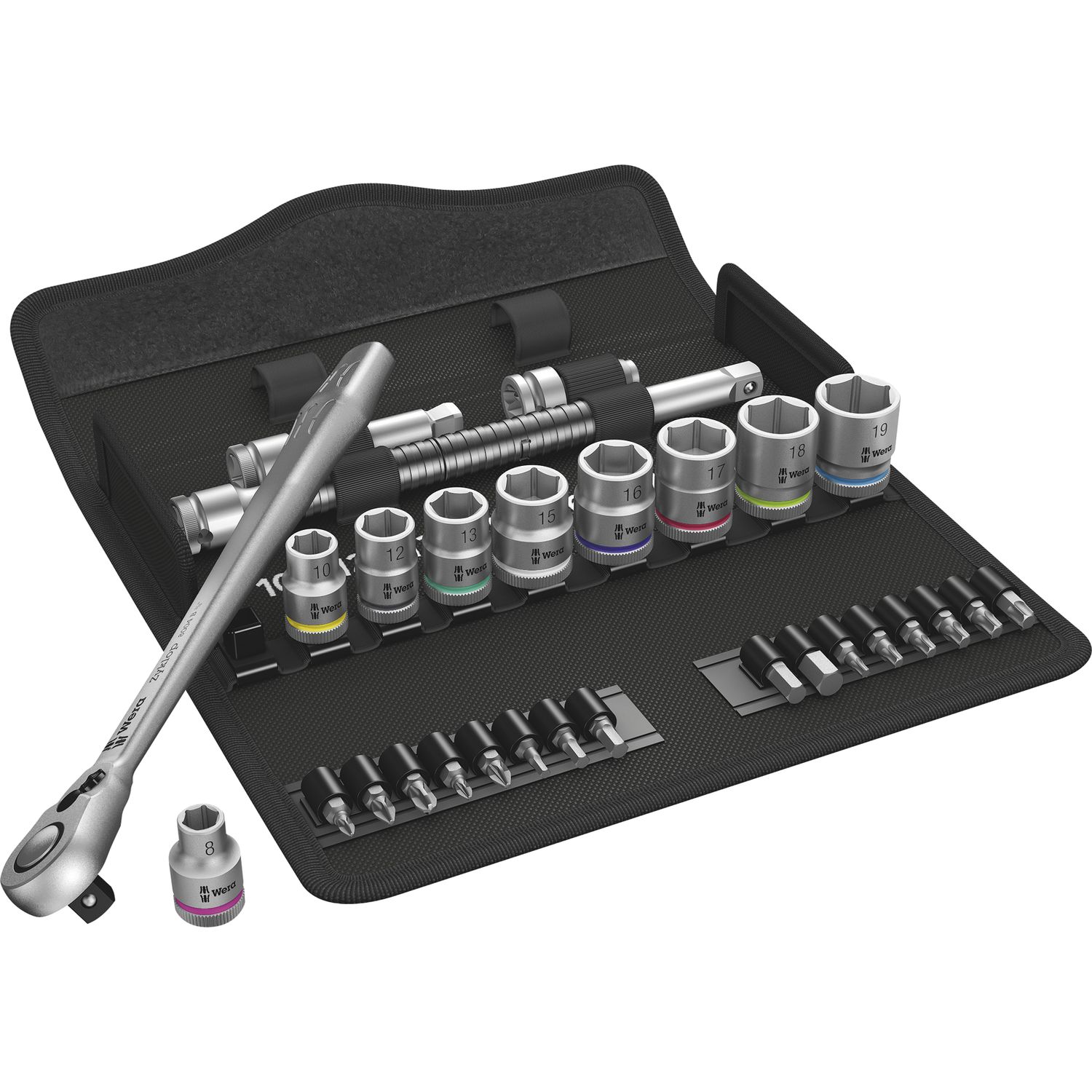 Wera Steckschlüssel-Satz Zyklop Metall 3/8" mit Umschaltknarre 29-teilig