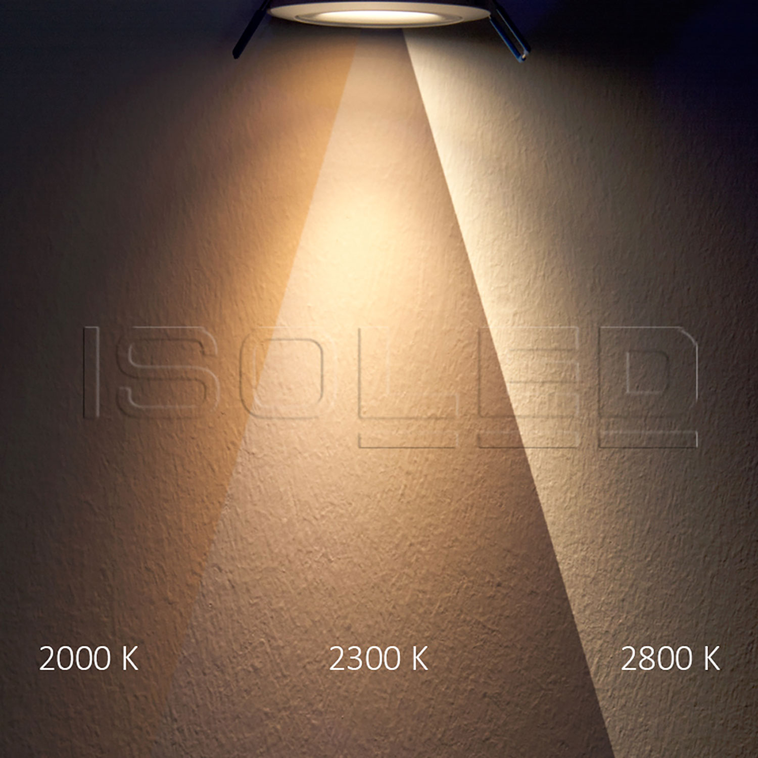 ISOLED LED Einbaustrahler SUNSET weiß 15W 45° 2200-3100K Dimm-to-warm