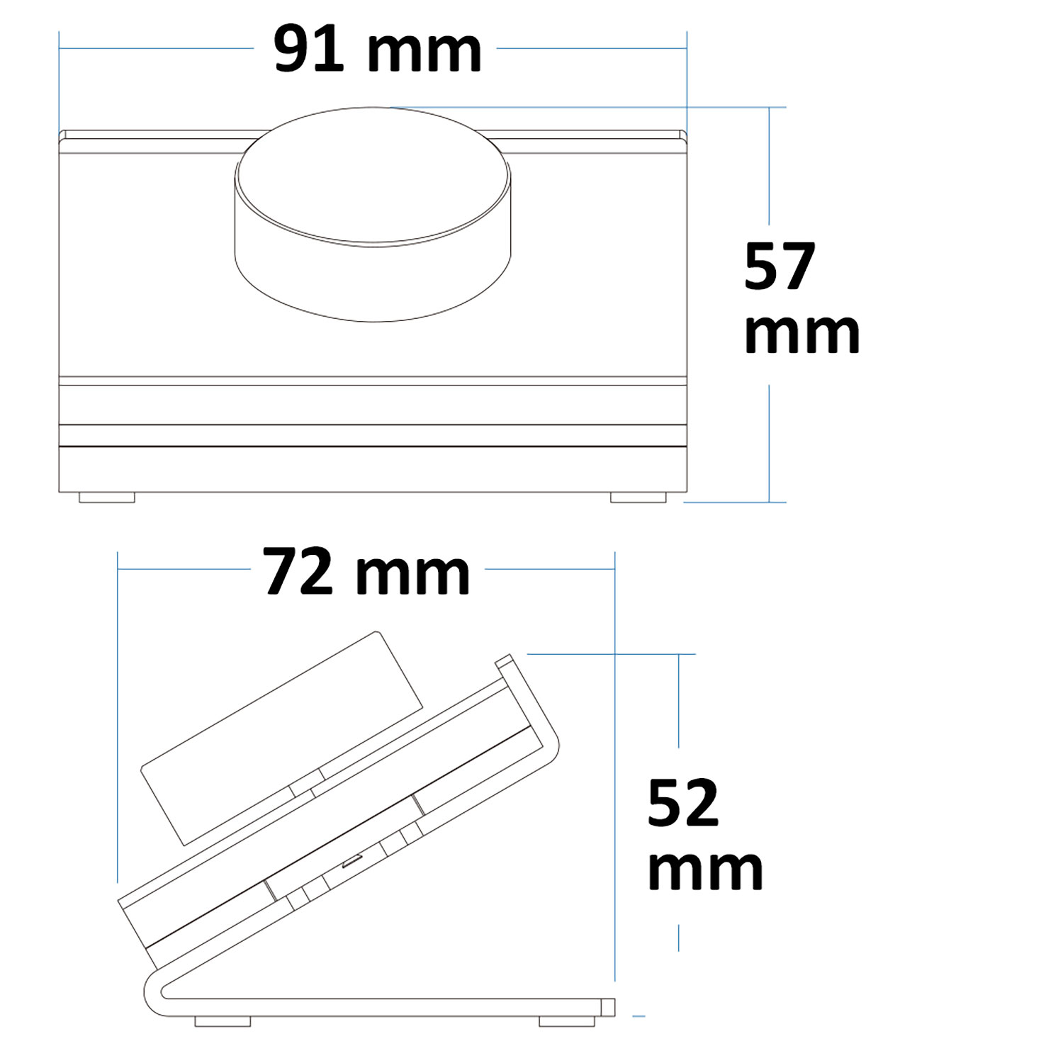 ISOLED Sys-Pro Single Color 1 Zone Tisch-Fernbedienung schwarz