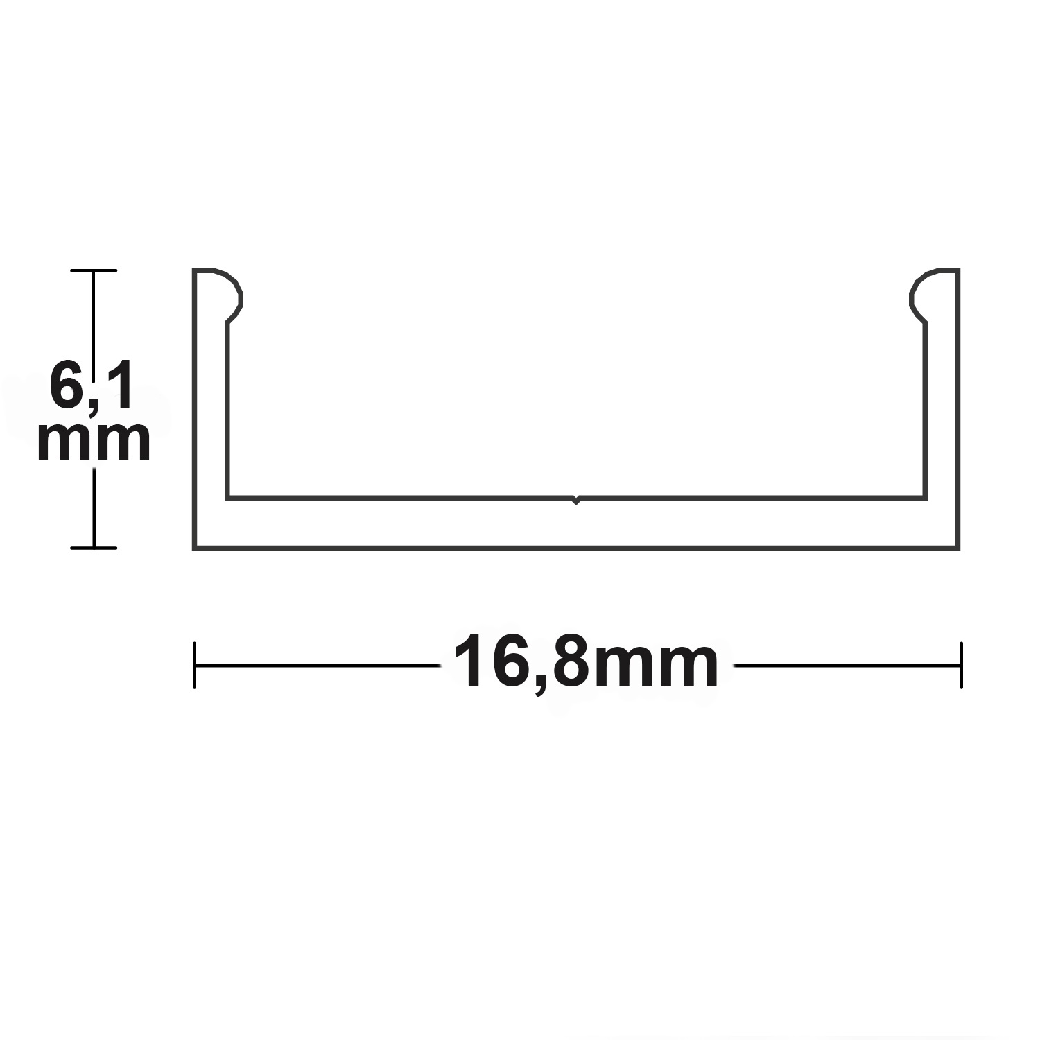 ISOLED Befestigungsleiste für Montageprofile 10cm gebohrt