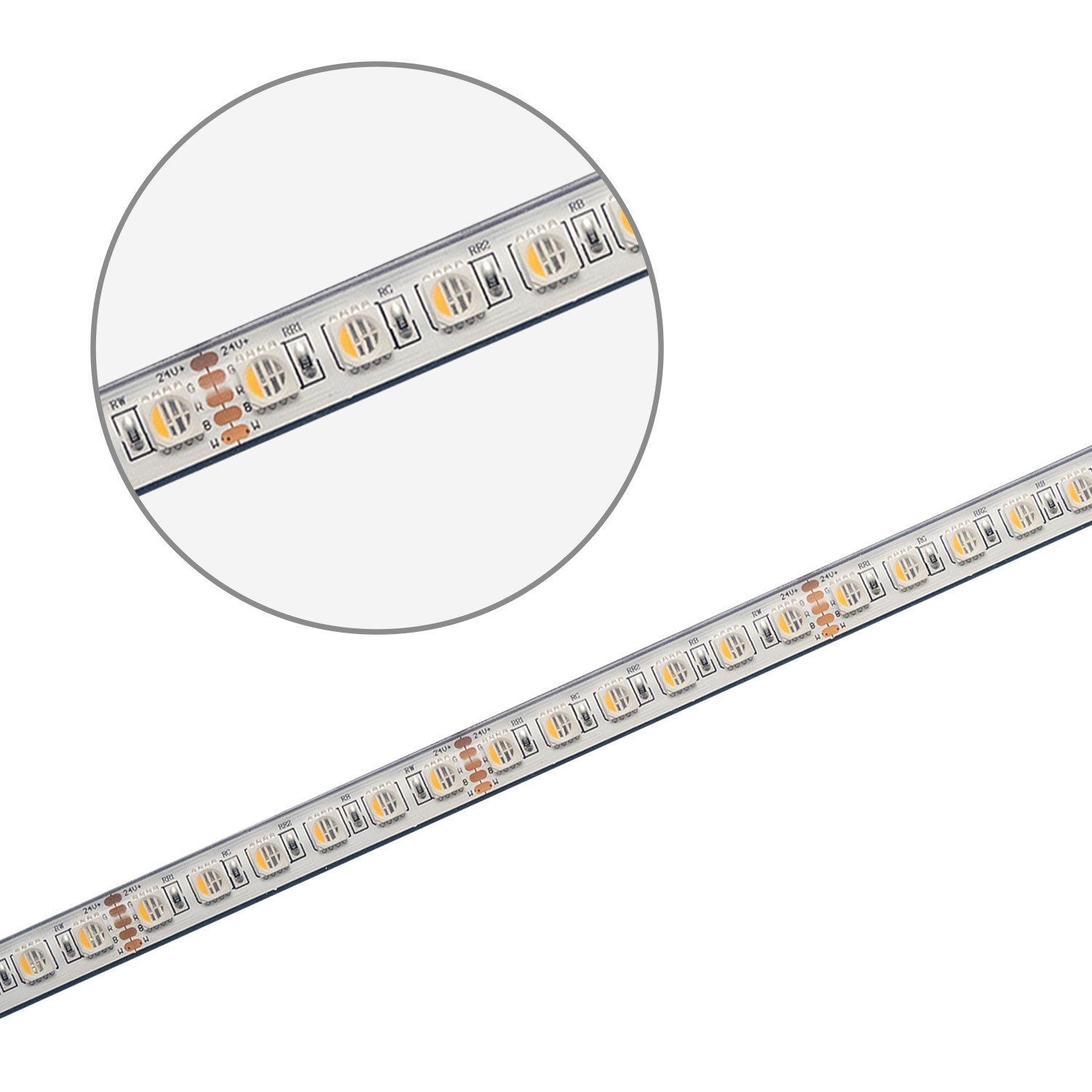 ISOLED LED AQUA RGB+WW Flexband 24V DC 19W IP68 5m Rolle 96 LED/m