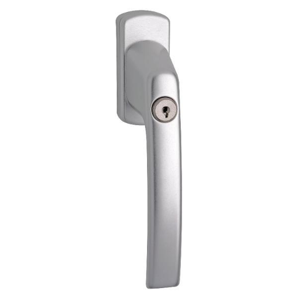 Maco #215119 Fenstergriff HARMONY Sperrzylinder Vierkant 7x43mm Alu silber eloxiert