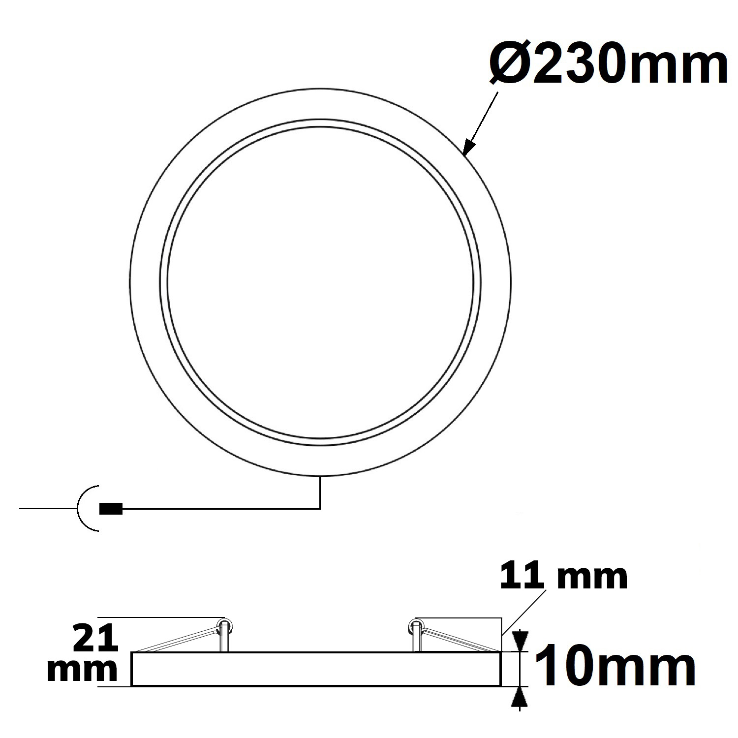 ISOLED LED Downlight Flex 23W prismatisch 120° Lochausschnitt 50-210mm neutralweiß