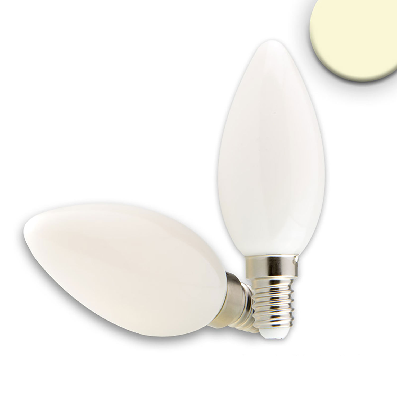 ISOLED E14 LED Kerze 2W milky warmweiß dimmbar ISOLED E14 LED Kerze 2W milky warmweiß dimmbar