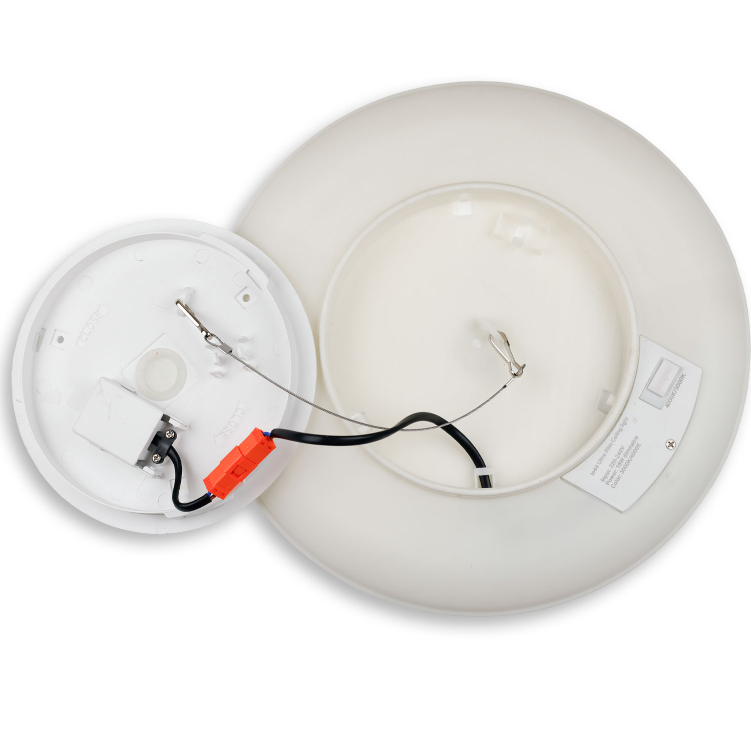 ISOLED LED Deckenleuchte Slim400 PRO 25W weiß rund IP44 DN400 3000|4000|5000K Up&Down