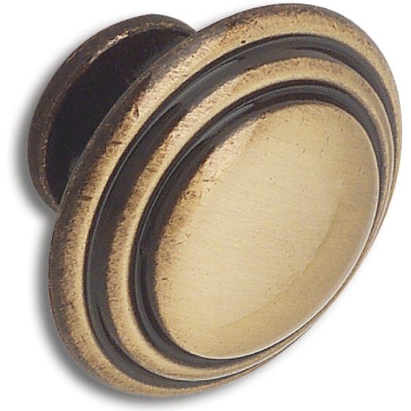 SIRO Knopf Tacoma ø 30 mm, Tiefe 23 mm, ZN altmessing patiniert ()
