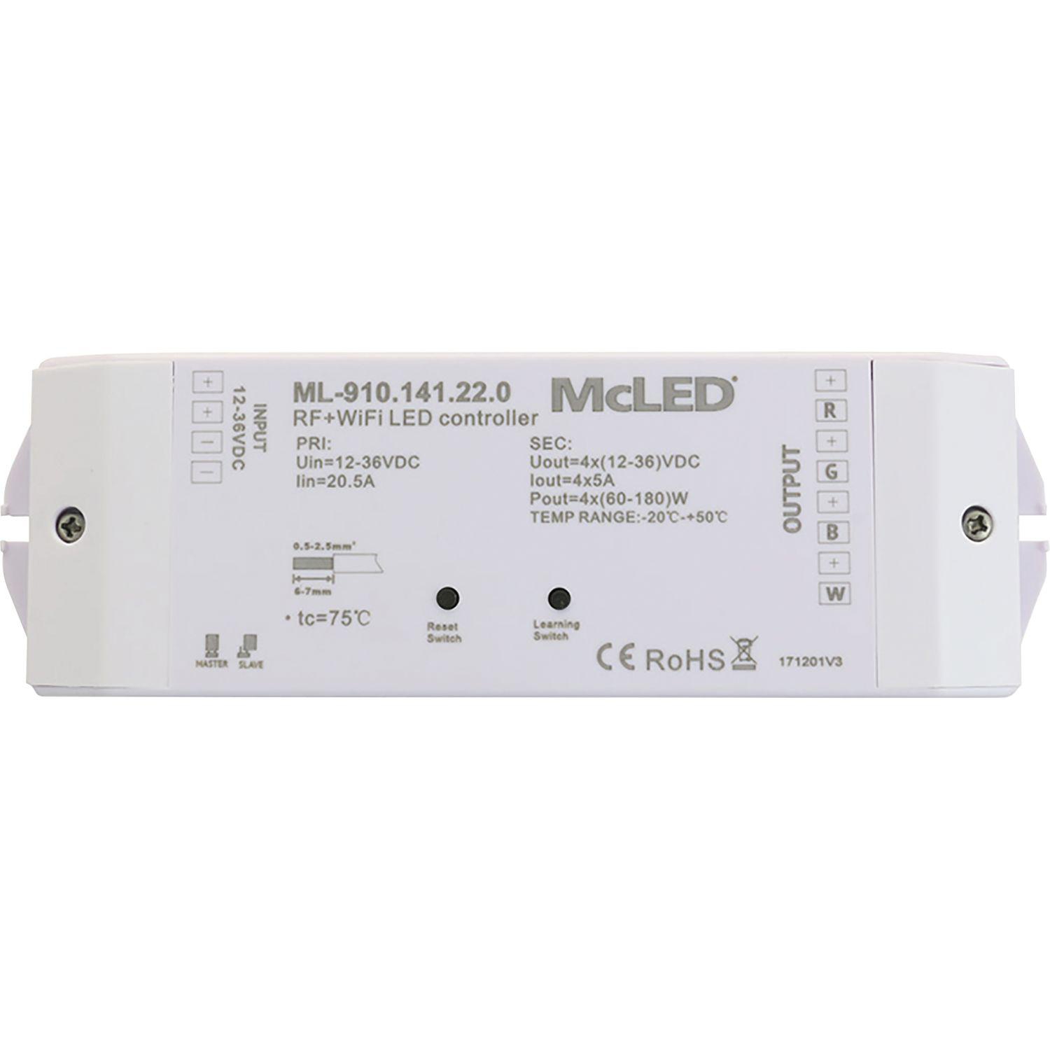 McLED MCLED RF Empfänger mit Wifi für Mono-, Duo-, und RGBW LED 12-36 V/DC