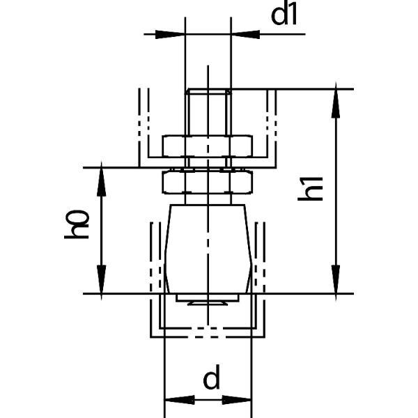 HELM Führungsrolle HELM 449 S, Stahl verzinkt, gelb