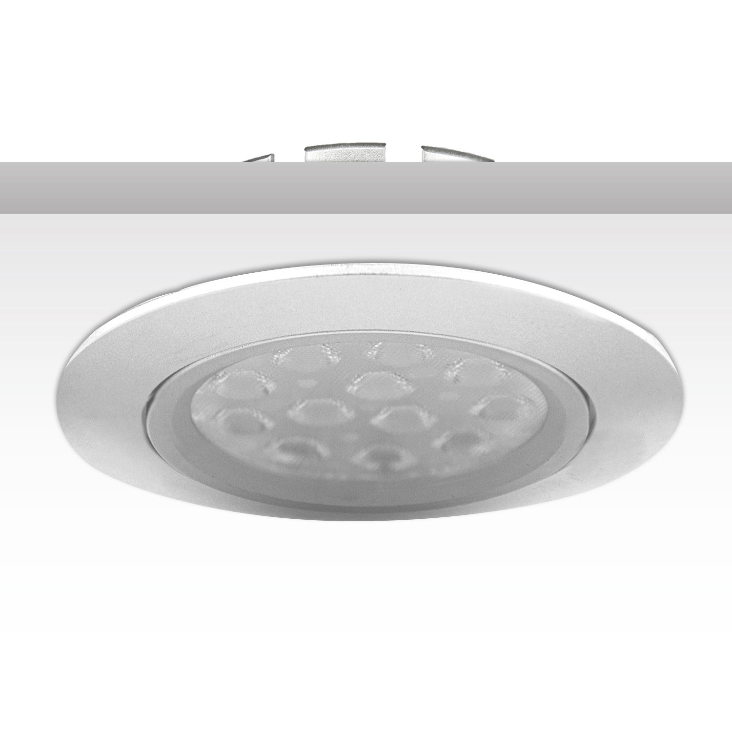 ISOLED LED Einbaustrahler silber 15W 72° rund warmweiß dimmbar