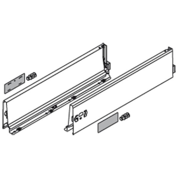blum TANDEMBOX antaro Zarge Höhe K, NL 450, Stahl Seidenweiß