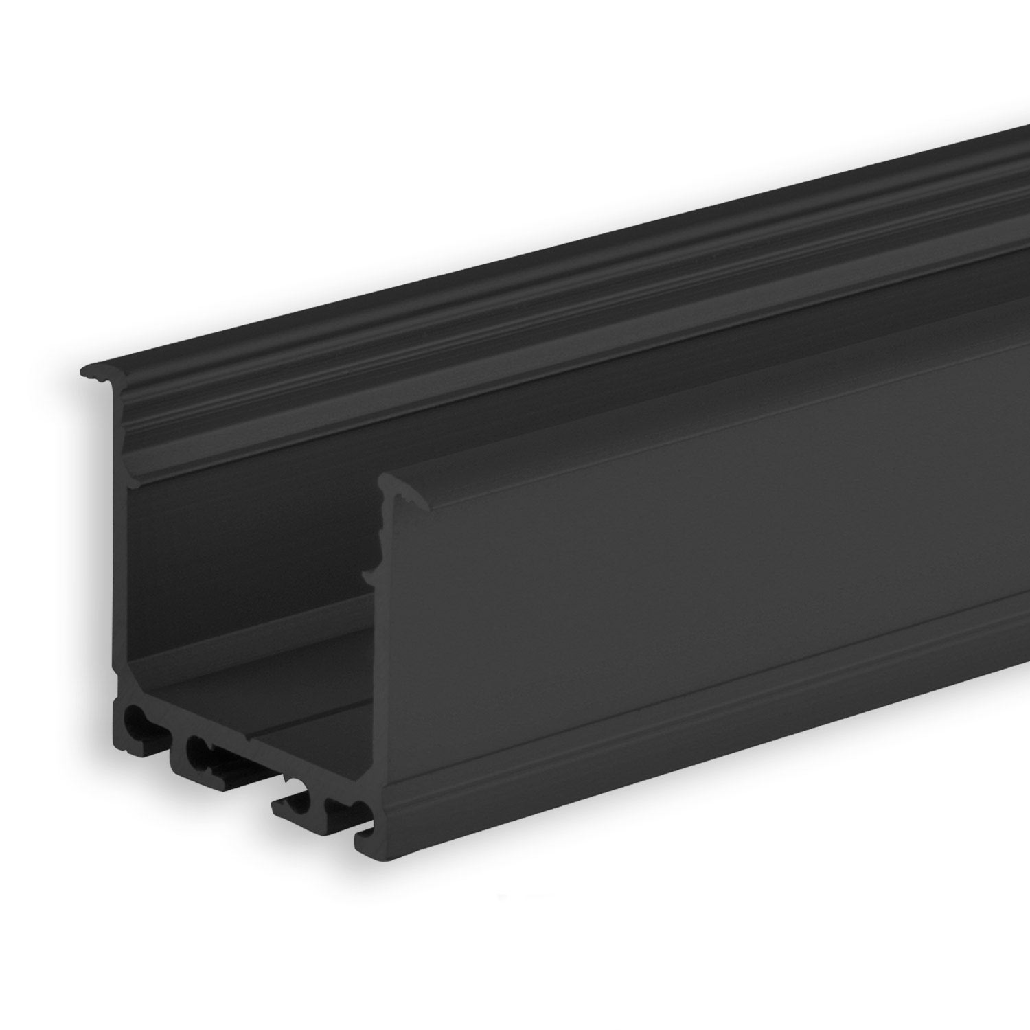 ISOLED LED Einbauprofil DIVE24 Aluminium schwarz RAL9005 200cm