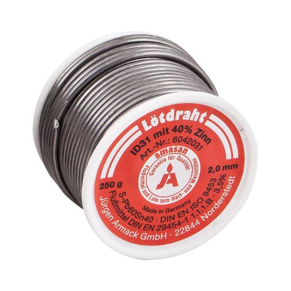 Kolofonium-Lötdraht (Röhren-Lot) ø 3 mm Rolle =250 g