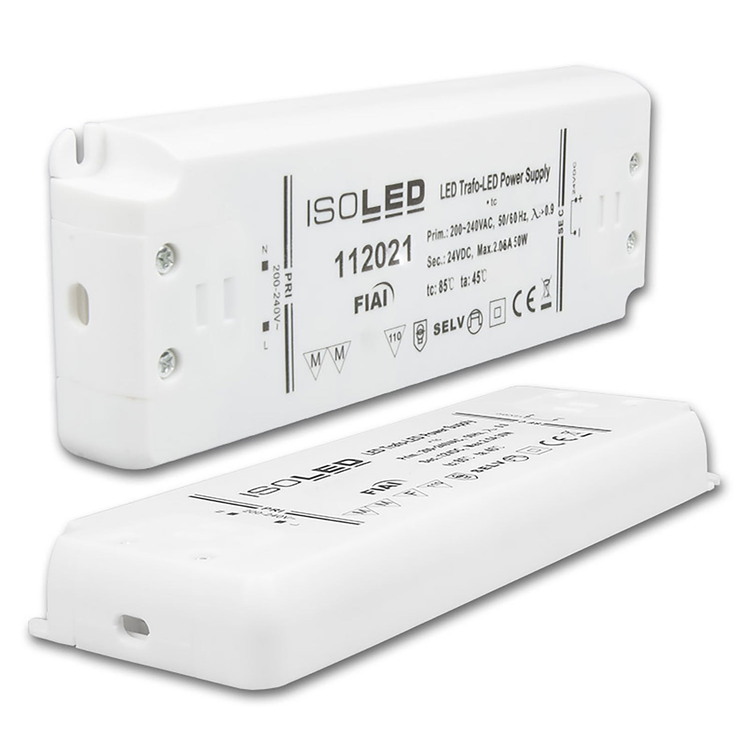ISOLED LED Trafo 24V/DC 0-50W SELV ultraflach