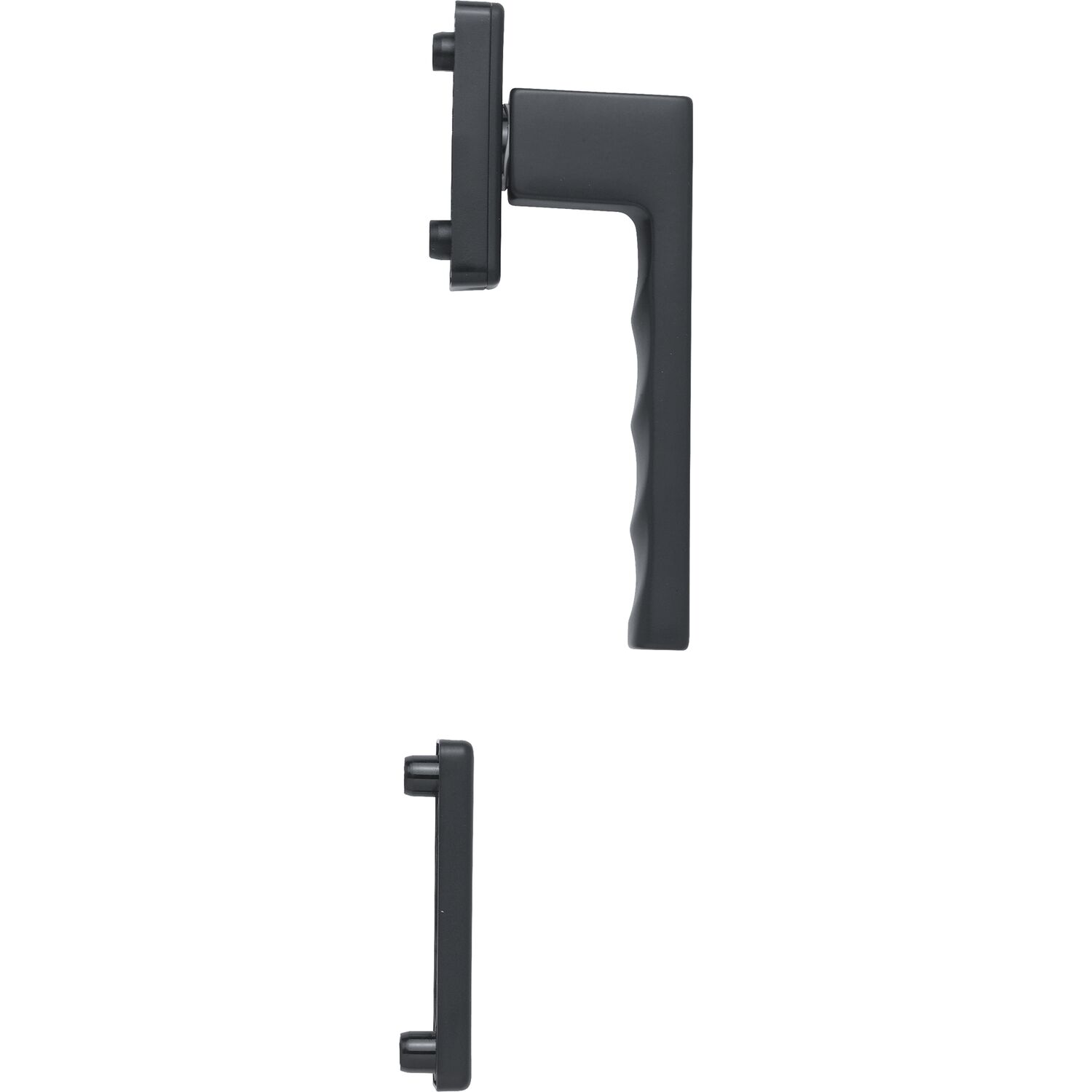 Hoppe Fenstergriff-Halbgarnitur TOULON innen Aluminium schwarz matt