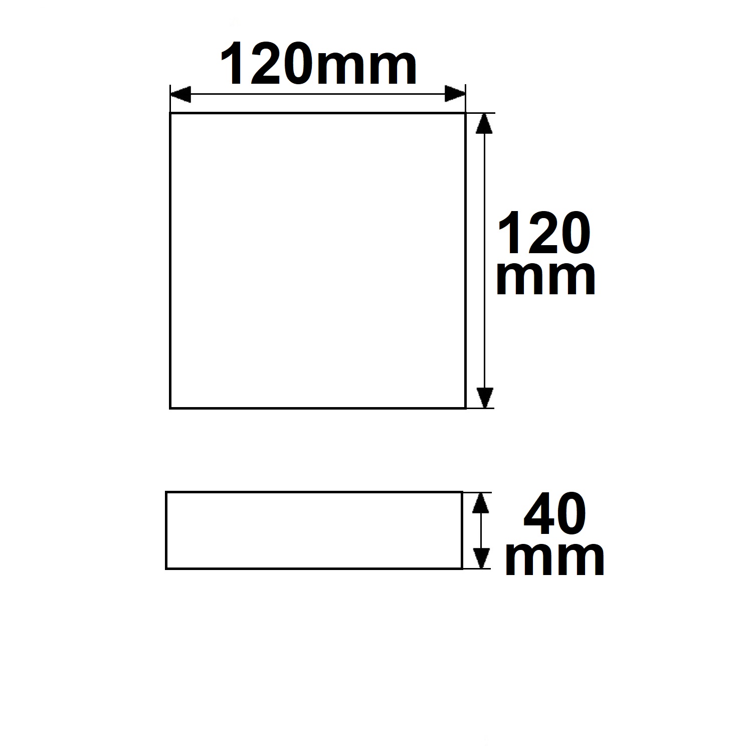 ISOLED LED Deckenleuchte PRO weiß 8W eckig 120x120mm ColorSwitch 2700|3000|4000K dimmbar
