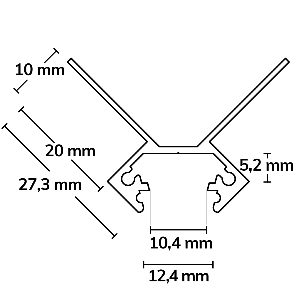 ISOLED LED Fliesenprofil Ausseneck 250cm