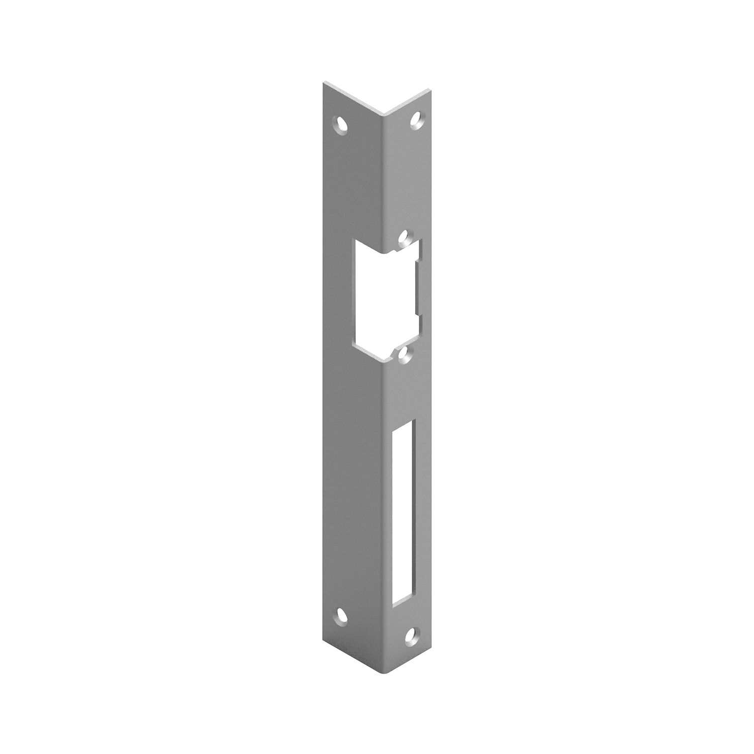 O & C Winkelschließblech für O & C Türöffner, eckig,rechts, 250 x 25 x 2 mm,Stahl grau
