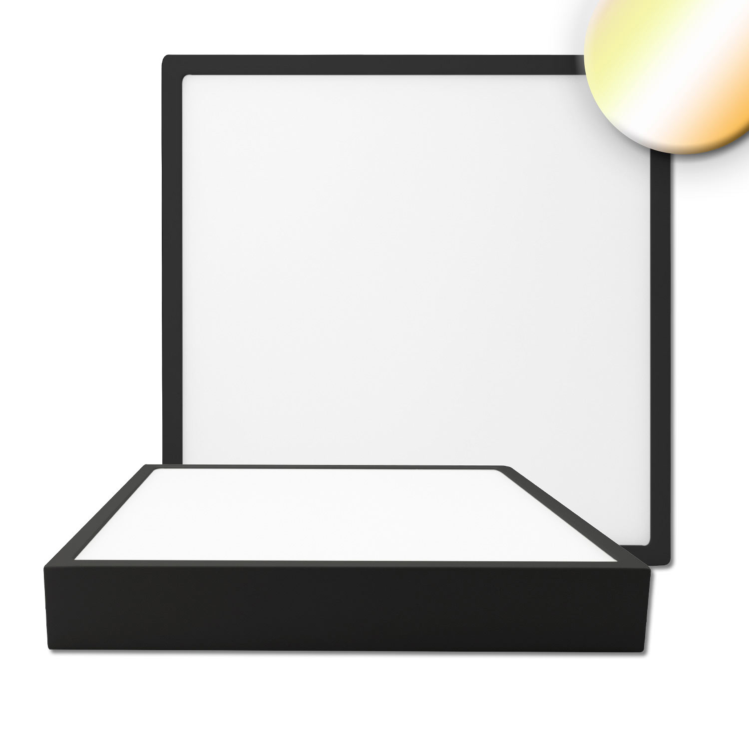 ISOLED LED Deckenleuchte PRO schwarz 30W eckig 300x300mm ColorSwitch 2700|3000|4000K dimmbar