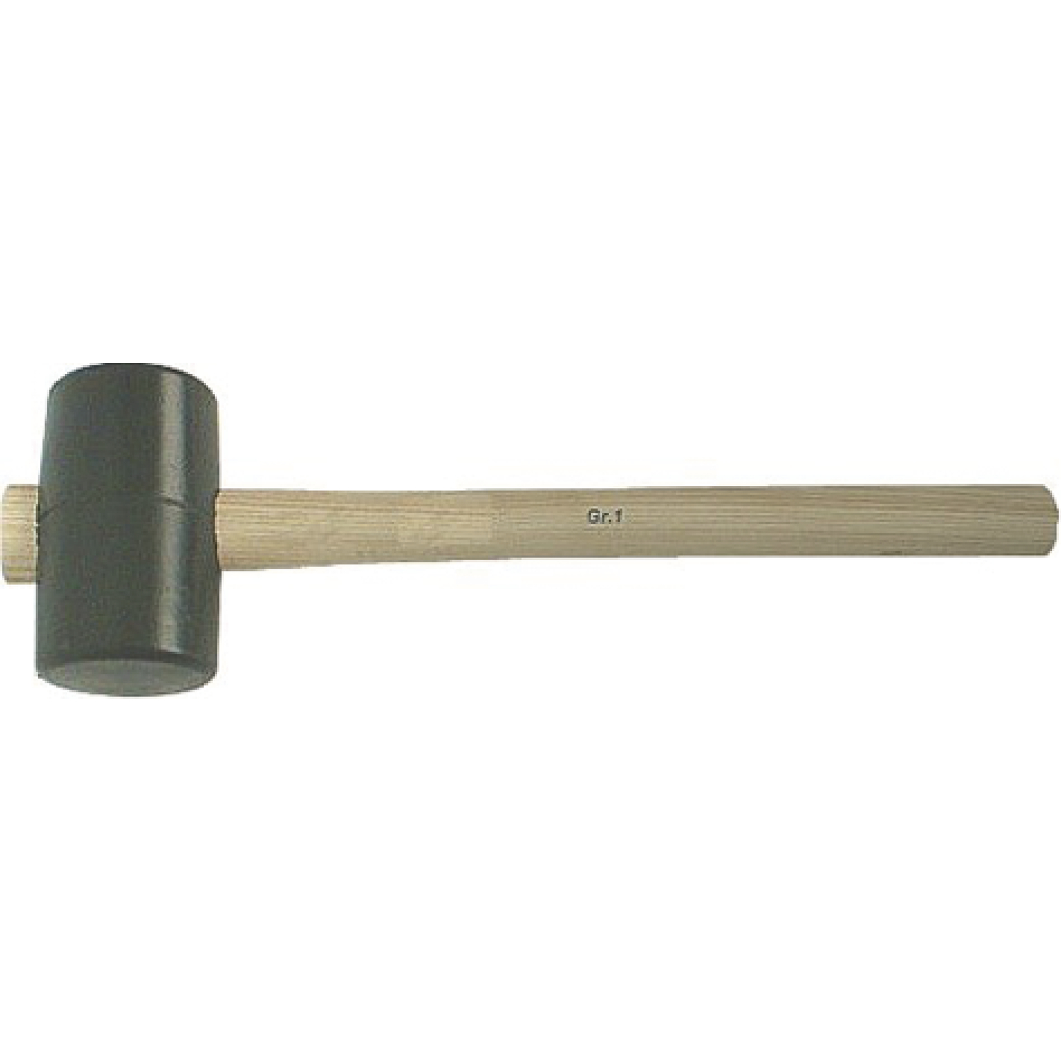 Gummihammer fassförmig Gr.0 Kopfdurchmesser 40 x 80 mm mit Eschenstiel
