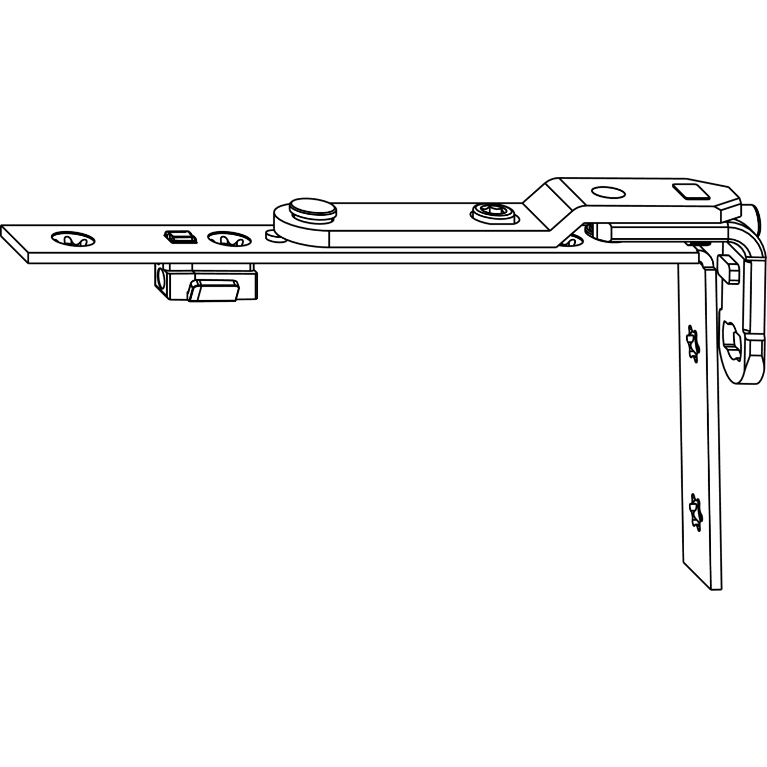 MACO Drehband oben AS/PVC Winkelbandausführung 120 kg silber (52462)