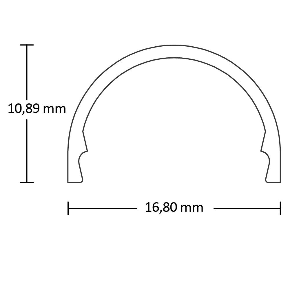 ISOLED Abdeckung COVER5 opal/satiniert 200cm für Profil SURF12 RAIL/BORDERLESS (FLAT)