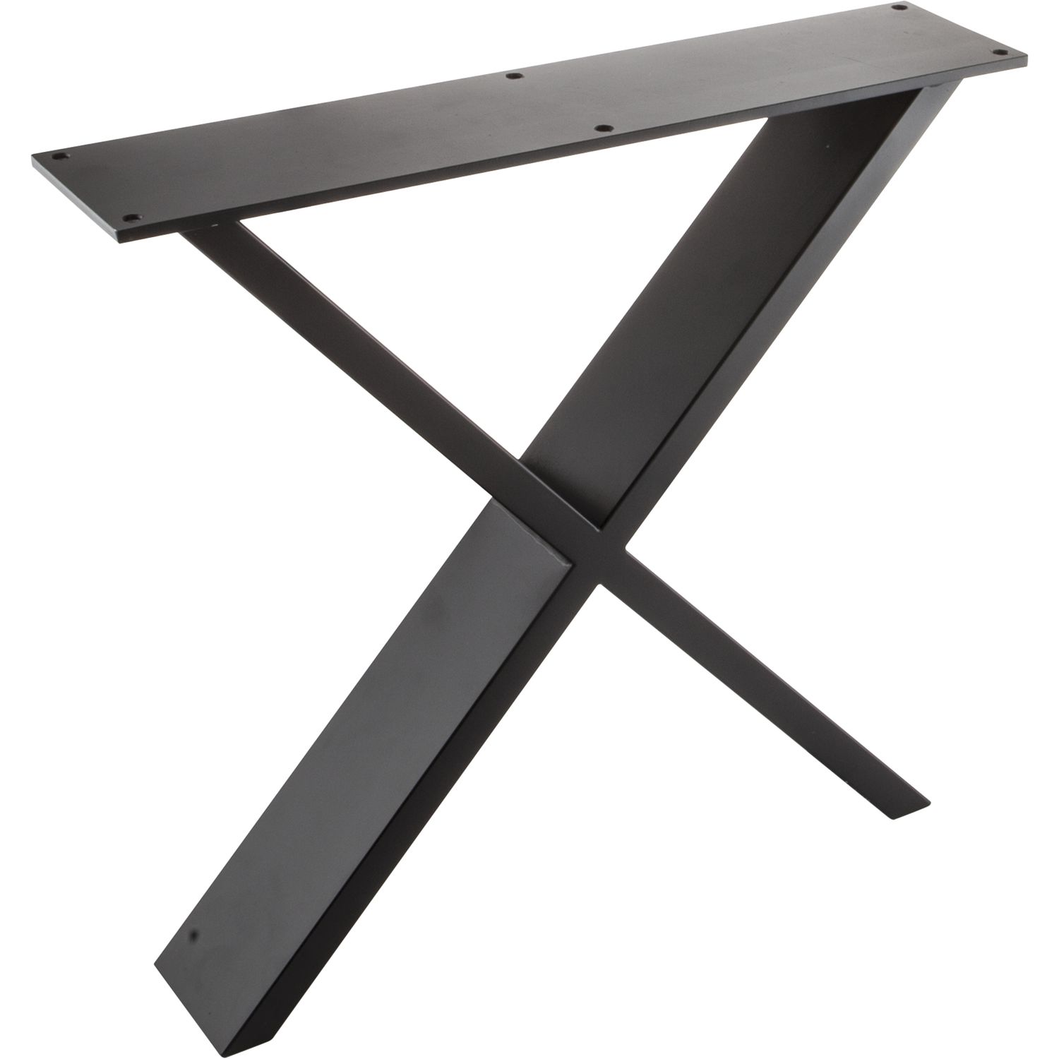 Simausrom Bankkufe X-Form Breite 450 mm Stahl schwarz lackiert