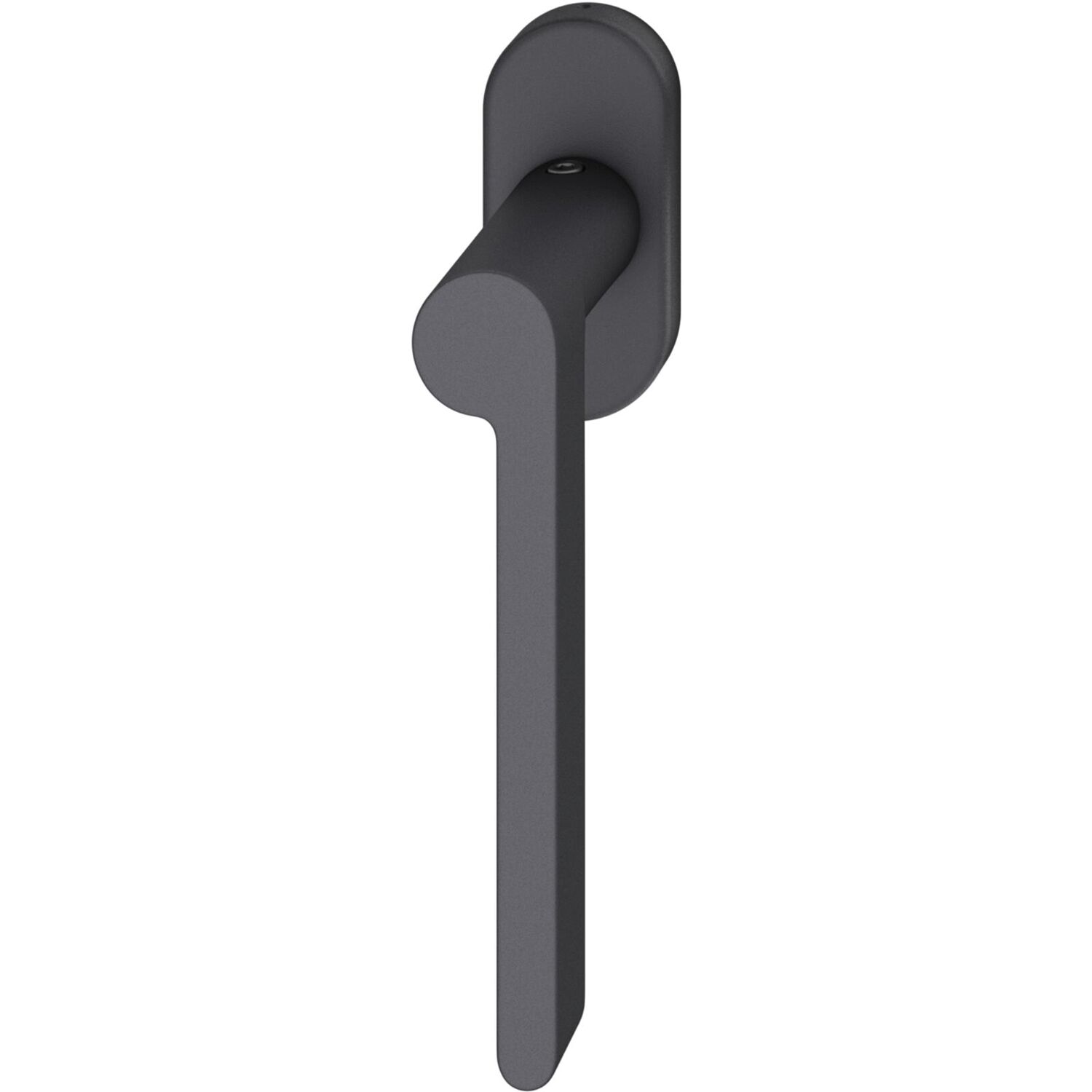 FSB Fenstergriff 34 1021 ovale Rosette, links, Aluminium schwarz matt