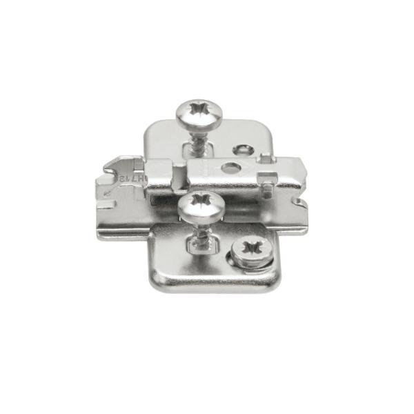blum CLIP Exzenter Kreuzmontageplatte, Zwillingsanschlag, Stahl, EXPANDO, D: 3mm