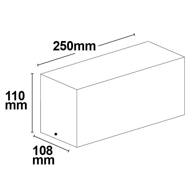ISOLED Wandleuchte BOX-II 1xE27 IP54 anthrazit exkl. Leuchtmittel