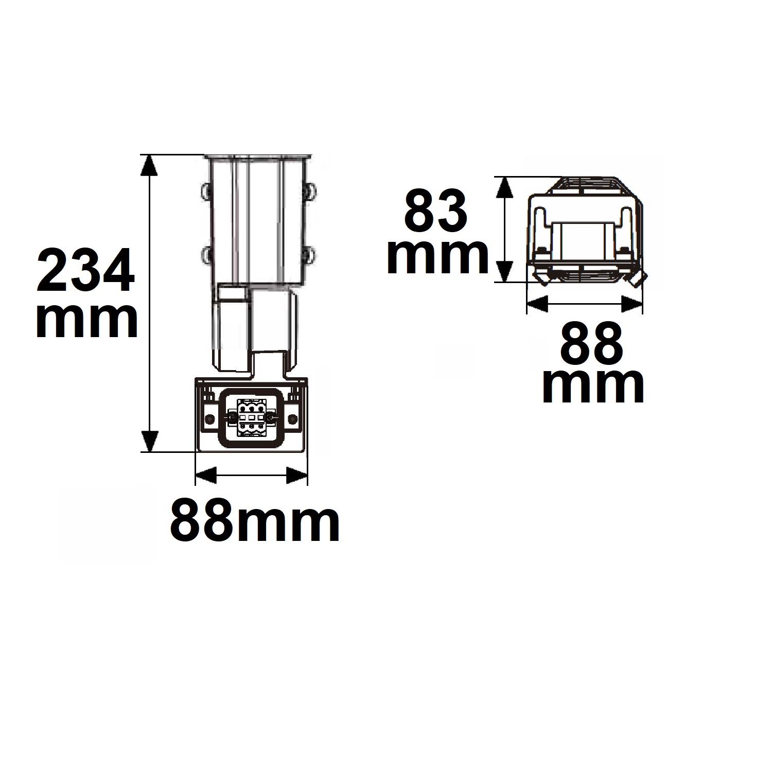 ISOLED Mastadapter DN60 mit variablem Winkel für Street Light Modul EM145