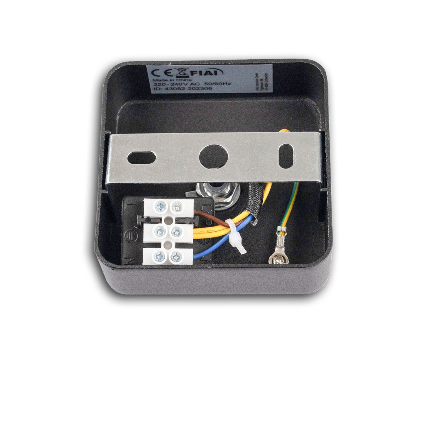 ISOLED Wand-/Deckenleuchte GU10 Single IP20 schwarz mit Ein/Aus- Schalter exkl. Leuchtmittel