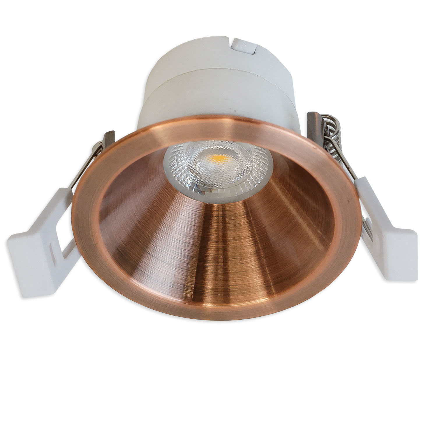 ISOLED LED Einbaustrahler BACK60 rosegold rund 5W CRI90 3000K rückversetzt UGR