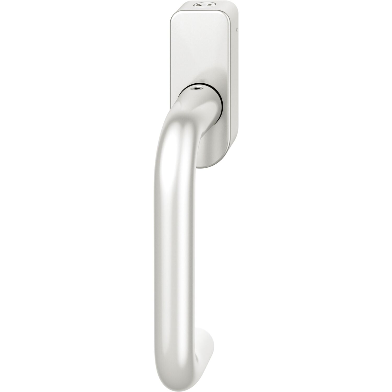 FSB Fenstergriff abschließbar ovale Rosette Aluminium silber eloxiert