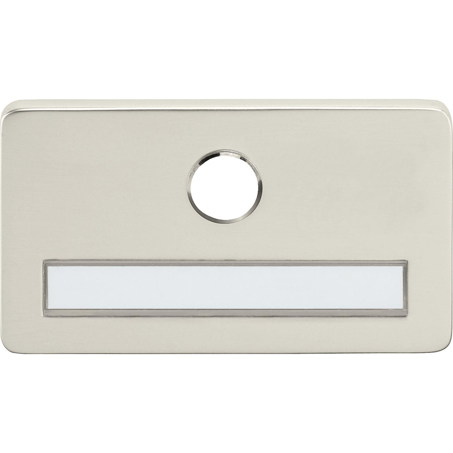 SOLIDO Namensschild ohne Spion, m. Bohrung ø 14 mm, Edelstahl matt