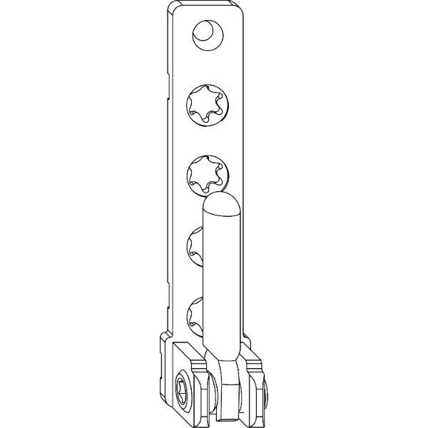Maco #52764 MACO Ecklager PVC, mit 7 mm Tragezapfen L=12 mm, 120 kg, silber (52764)