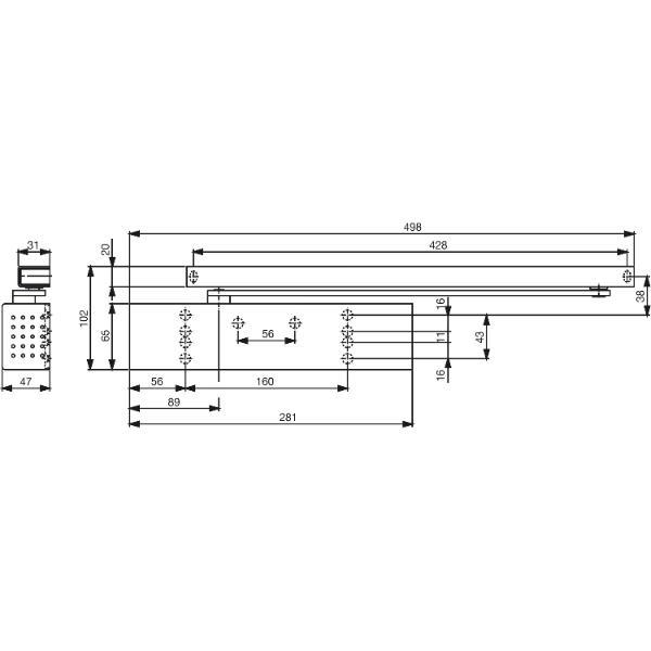 dormakaba Türschließer TS 92 G G-N, EN 1-4, 1-flg. mit Gleitschiene, RAL 9016