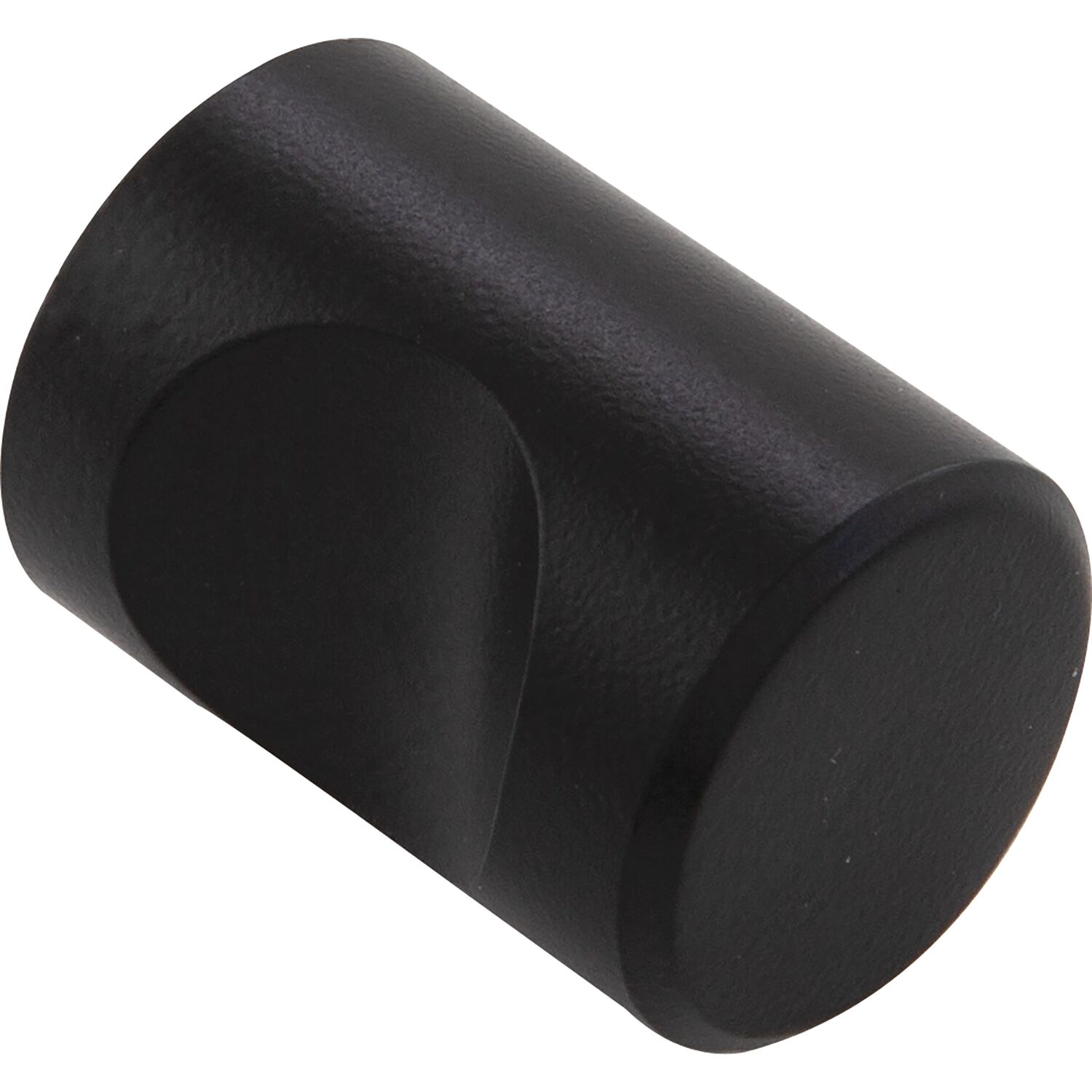Knopf Alasco ø 15 mm, Tiefe 22 mm, Aluminium schwarz matt
