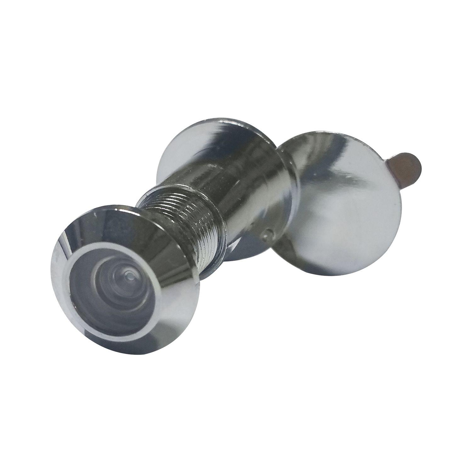 Türgucker ø 12 mm, Weitwinkel 170°, TS 50-80 mm, Messing verchromt