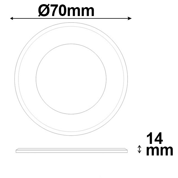 ISOLED LED Slim Ein- und Unterbauleuchte MiniAMP silber 3W 24V DC IP52 warmweiß dimmbar