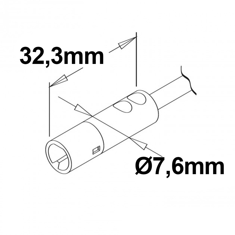 ISOLED Mini-Plug RGB Anschlussfassung female 1m 4-polig IP54 weiß max. 48V/6A