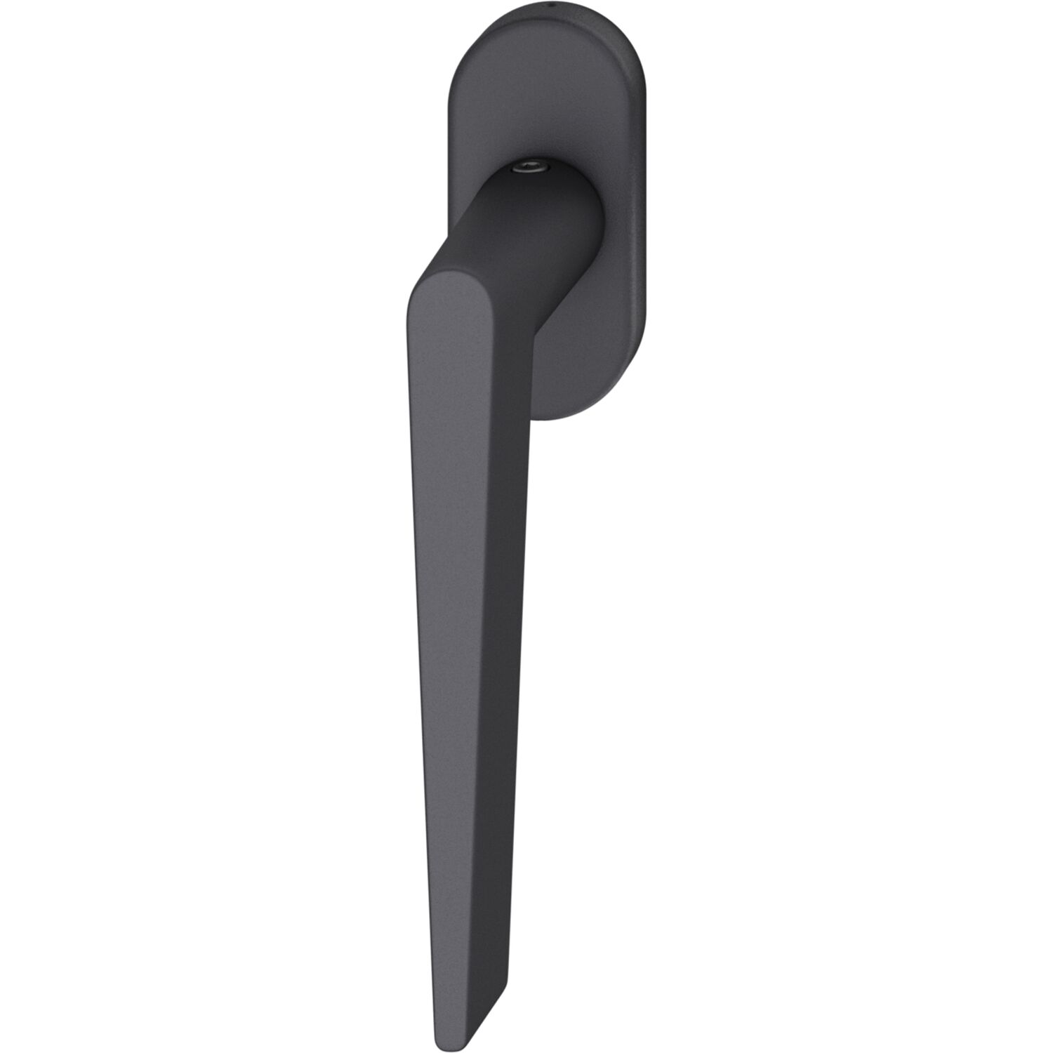 FSB Fenstergriff ovale Rosette Aluminium schwarz matt
