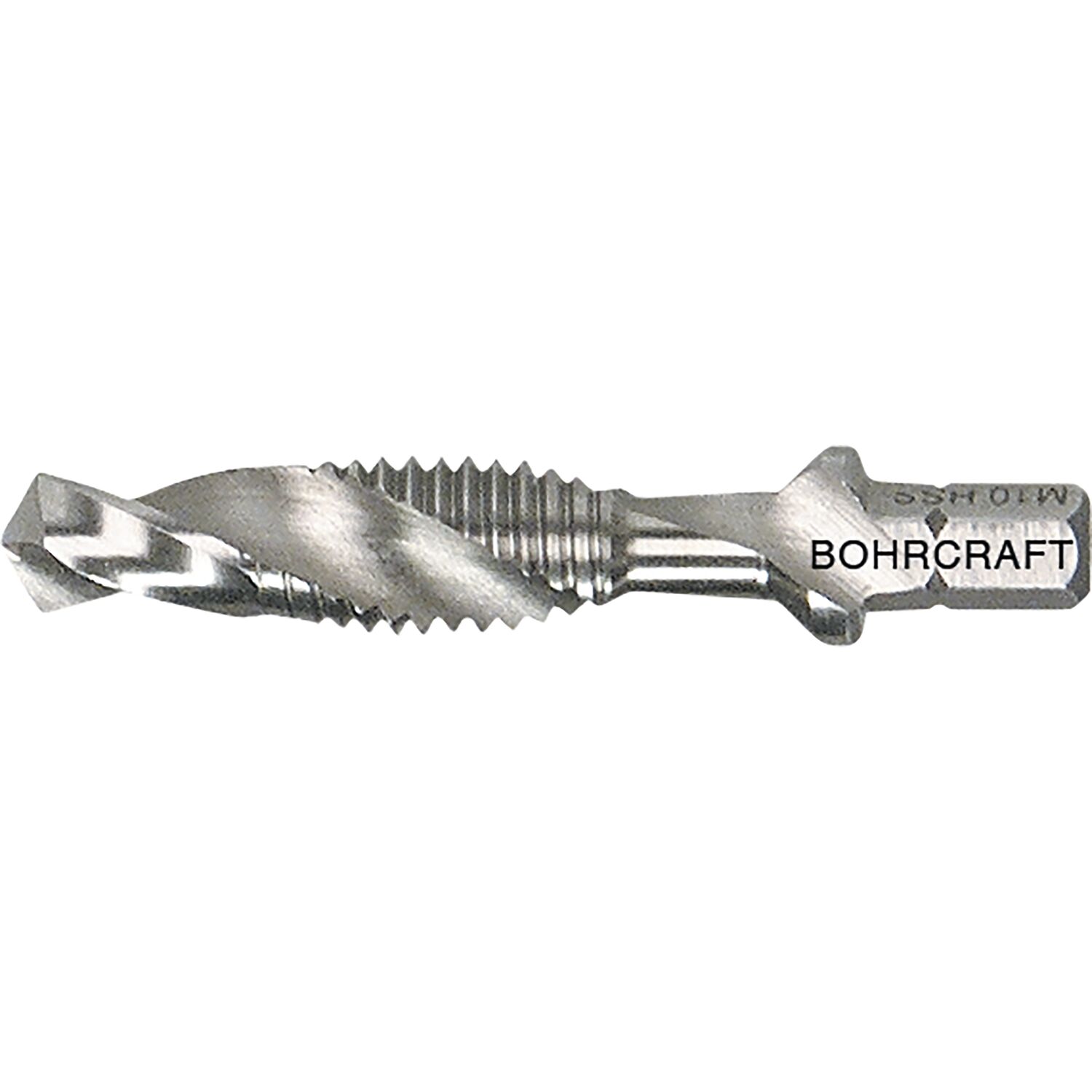 Bohrcraft Maschinen-Kombi-Gewindebohrer HSS G M3 SPLIT POINT 1/4" 6-kant Schaft
