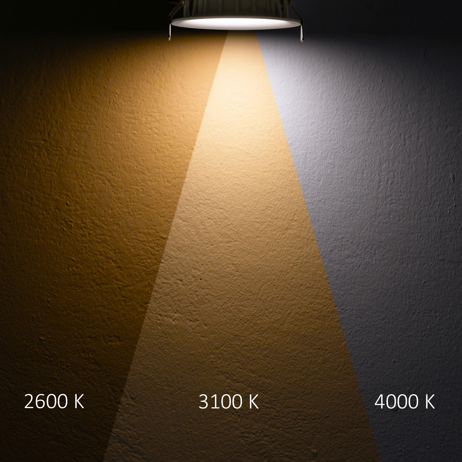 ISOLED LED Downlight 8W ultraflach ColorSwitch 2600|3100|4000K dimmbar