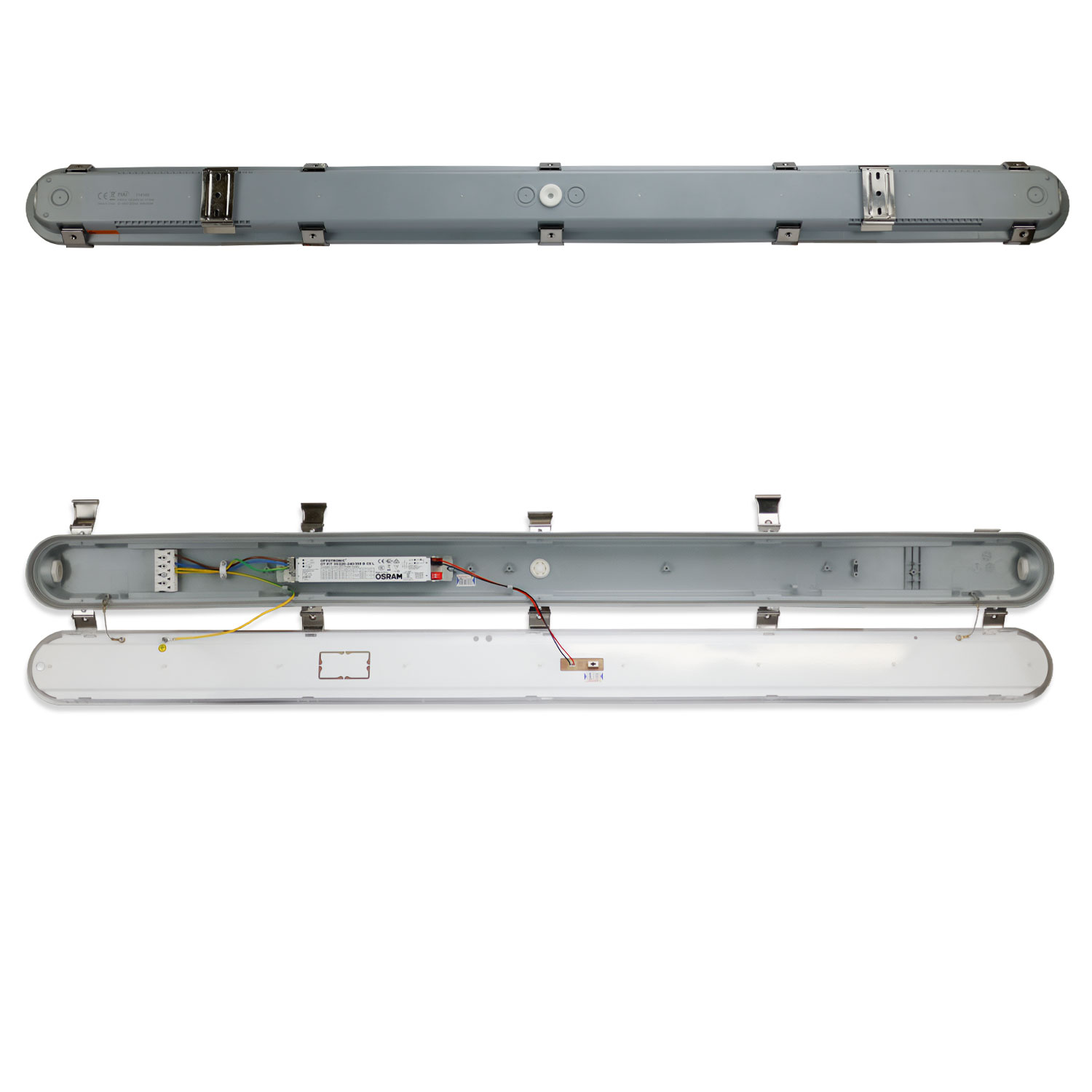 ISOLED LED Wannenleuchte 120cm IP65 PowerSwitch 25-40W ColorSwitch 3000|4000|5000K