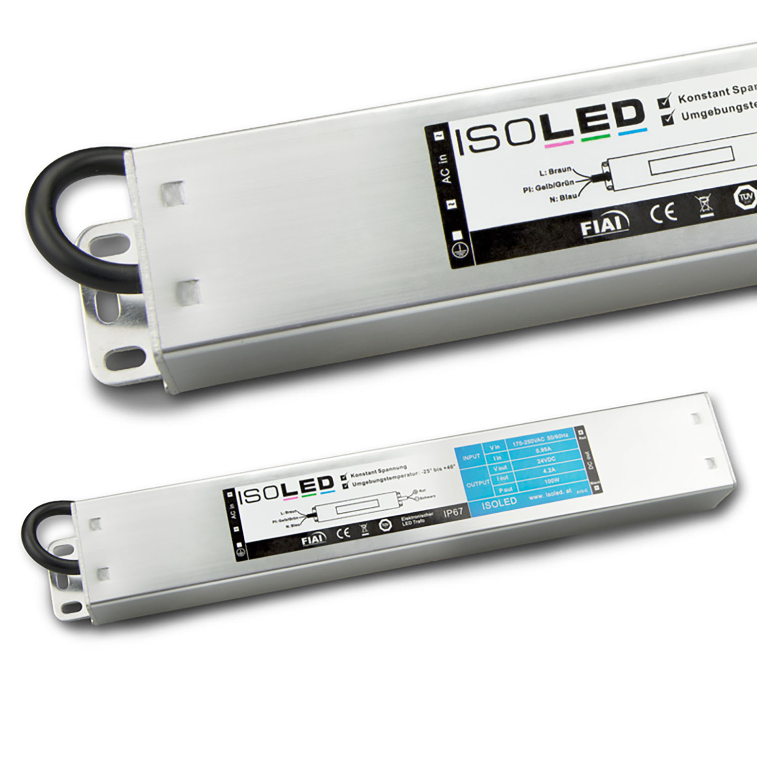 ISOLED LED Trafo 24V/DC 0-100W IP66